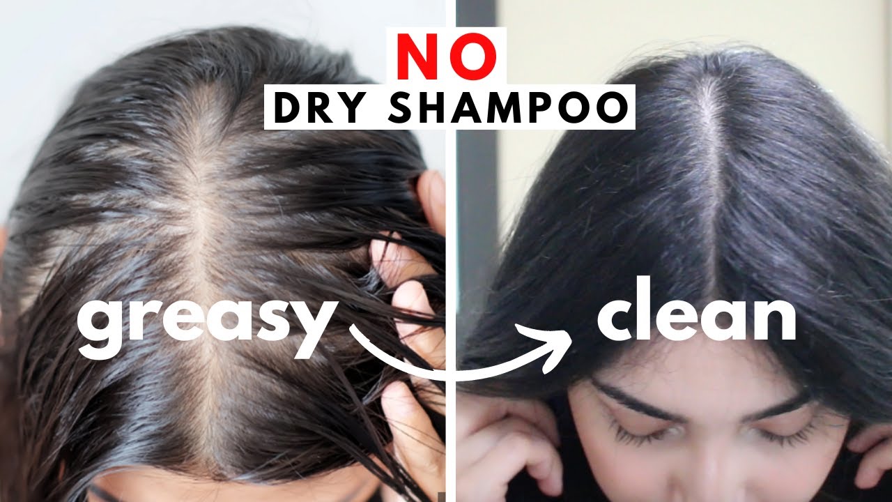 how to wash greasy hair in 5 min (without dry shampoo)!!