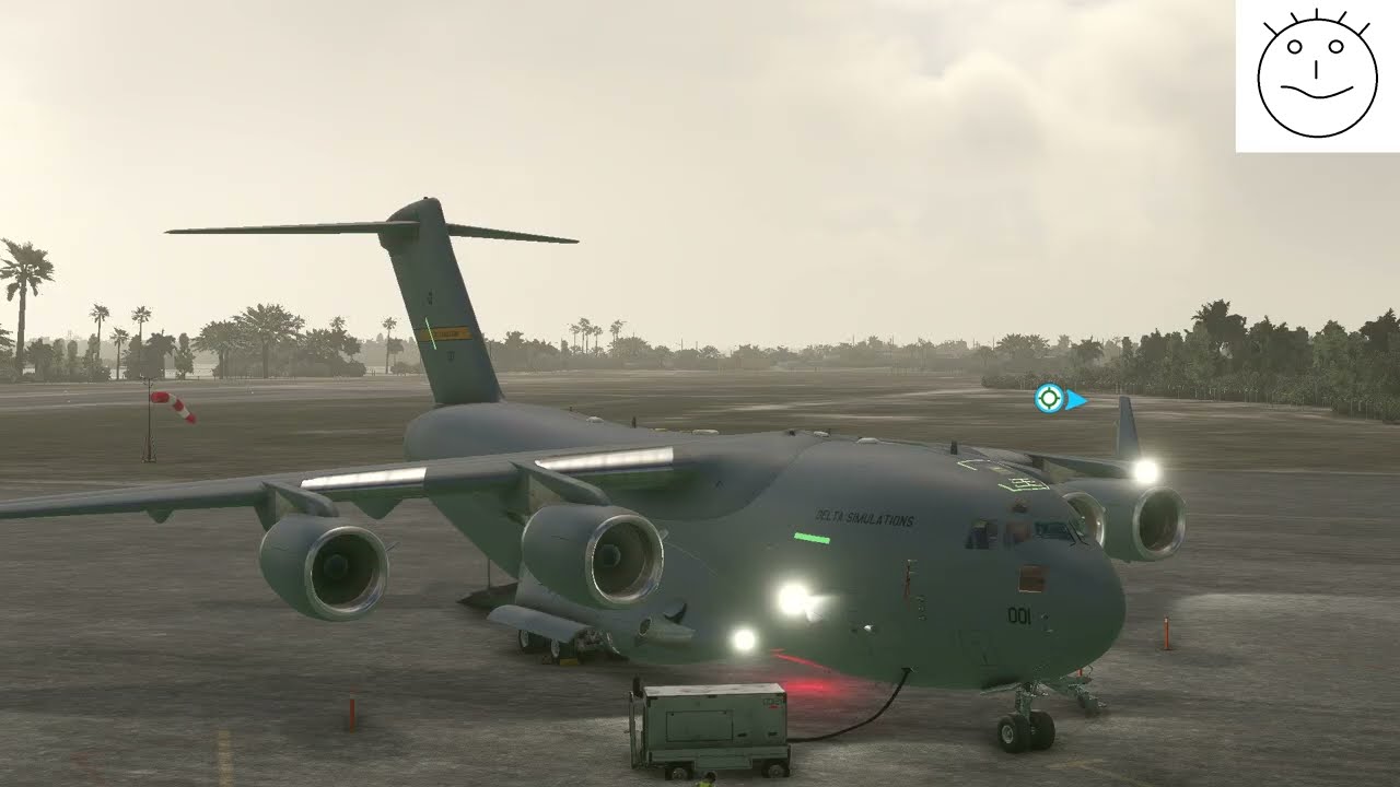 Microsoft Flight Simulator, Boeing c-17, démarrage et décollage, Avion disponible gratuitement