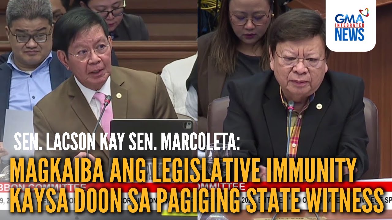 Sen. Lacson at Sen. Marcoleta, nagkasagutan ukol sa legislative immunity | GMA Integrated News