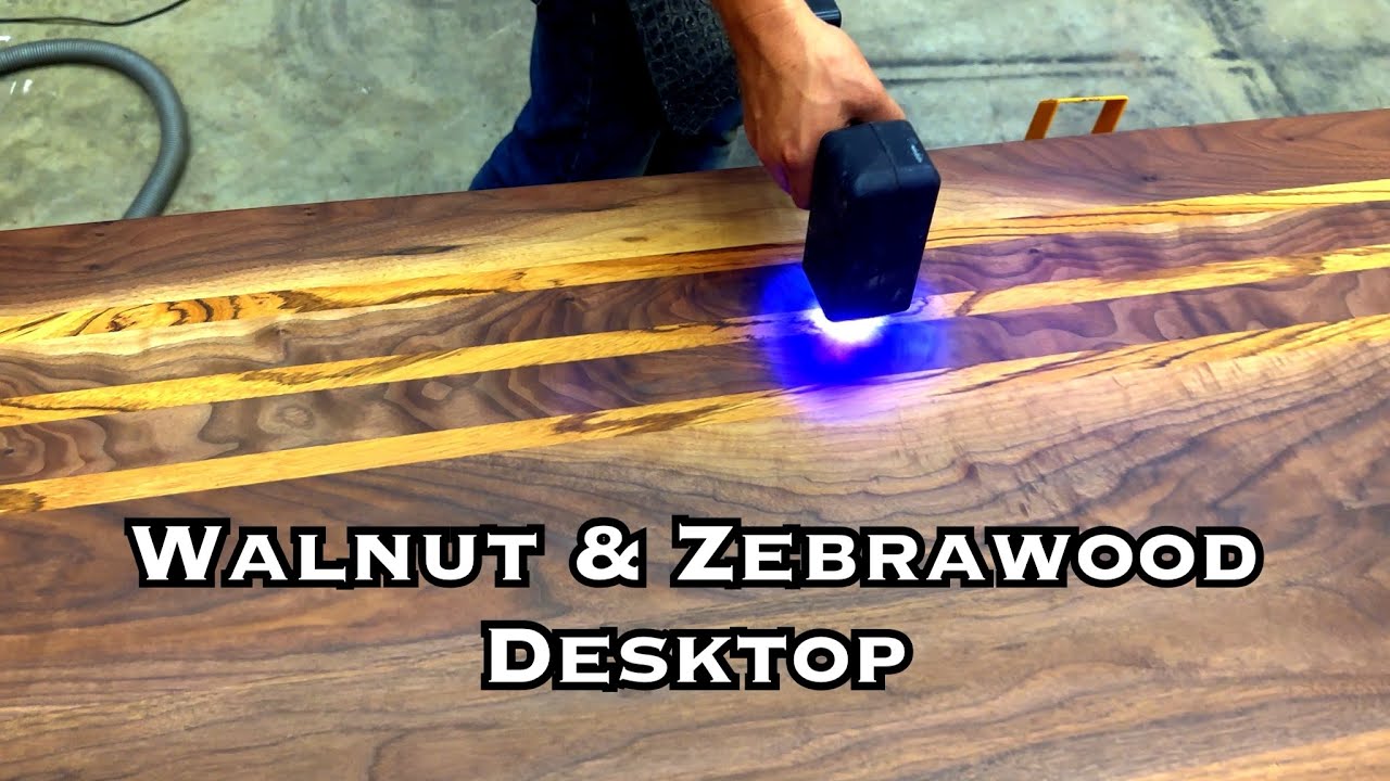 One Of a Kind: Walnut and Zebrawood Desktop