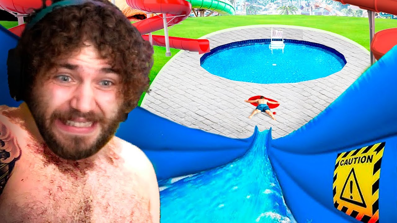 COLOQUEI O PIOR ESCORREGA DO MUNDO NO MEU PARQUE - Waterpark Simulator #2