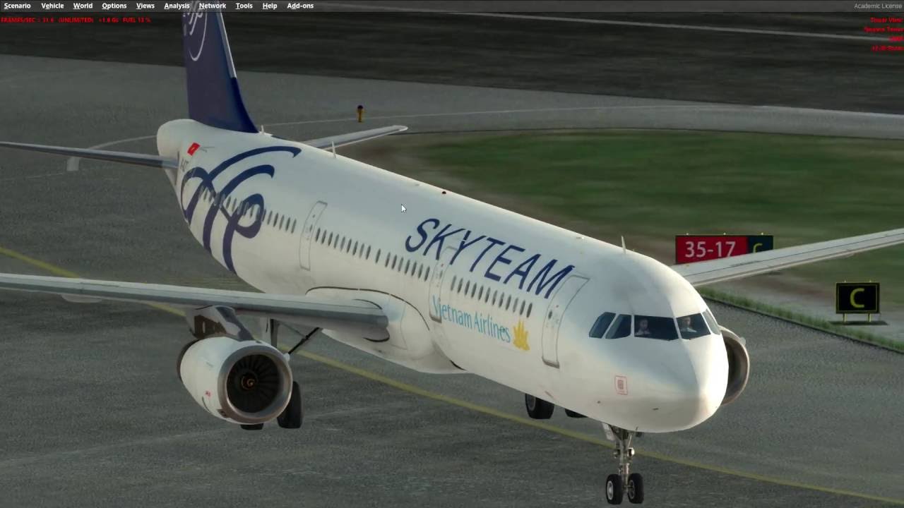 VNA Skyteam VN-A327 Landing LGKR VOR 35