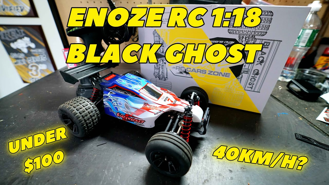 DEERC 9305E ENOZE RC 1/18 Black Ghost 2S & 3S Speed Runs - BUDGET RC CAR UNDER $100