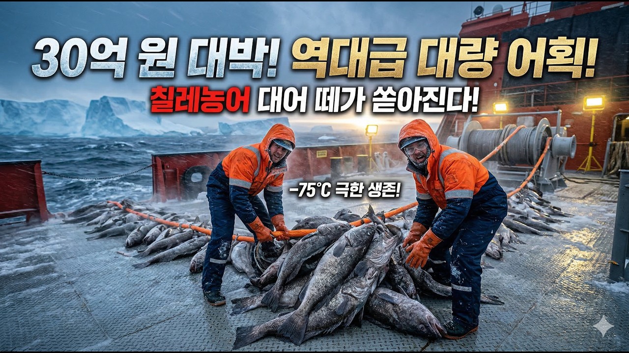 Джекпот в 3 миллиарда вон! Место массового вылова чилийского морского окуня, «белого золота» Аркт...