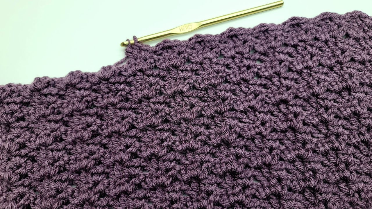Crochet Easy Stitch For Beginners - Ideal For Blankets - Staggered Pair