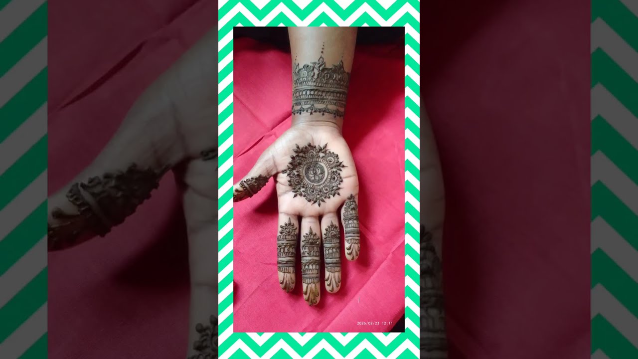 Traditional mehndi design and tutorial mehndi design for beginners #simple mehndi 🌸❤️👍💚