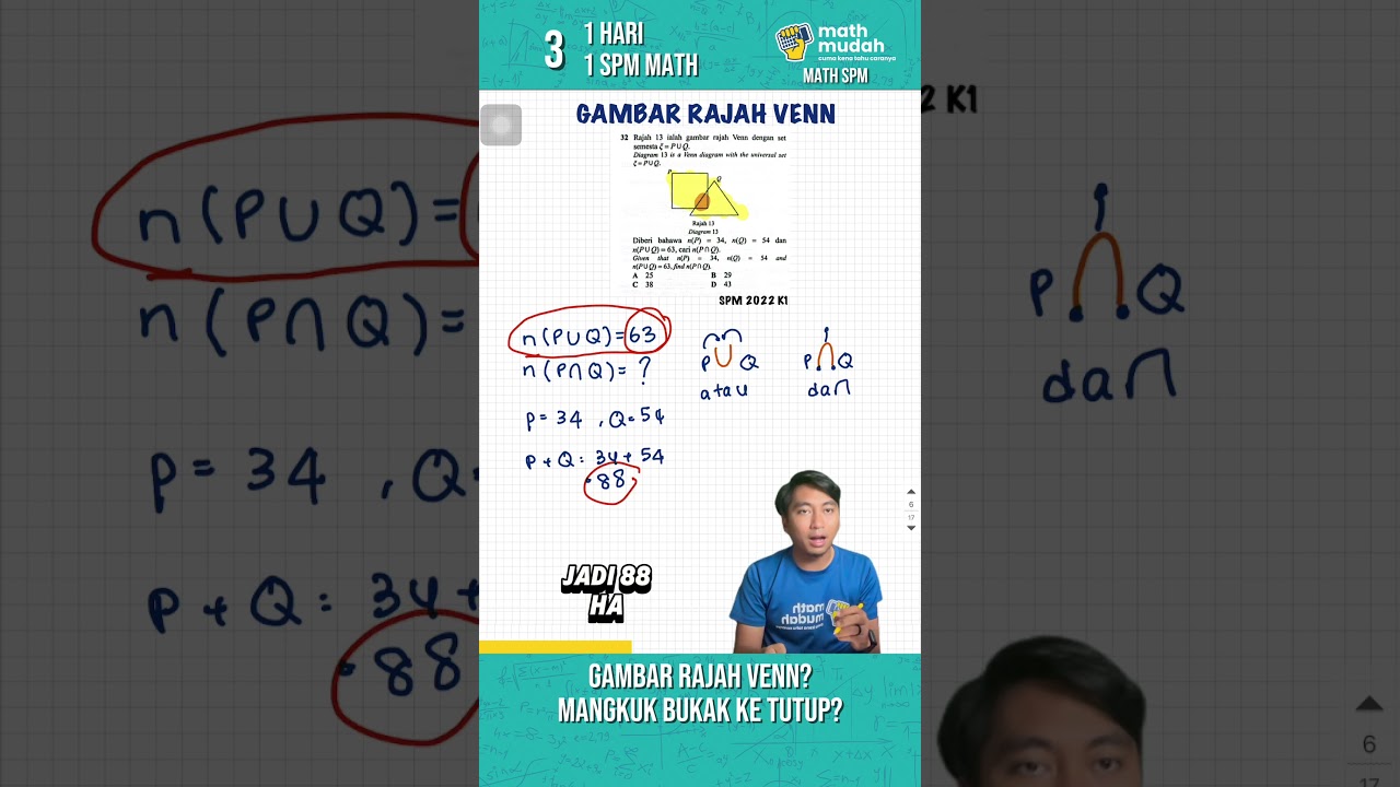 MATH SPM Part 3: Gambar rajah Venn #MathMudah #MathMudahSPM #SPM