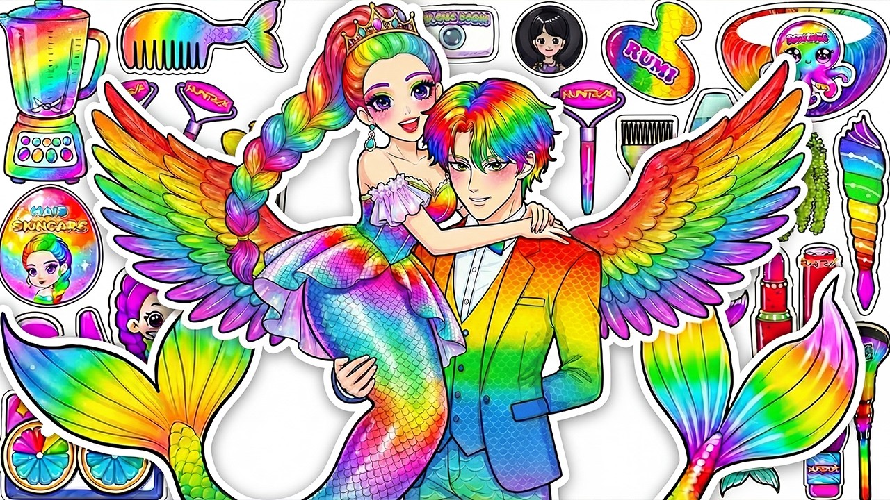 💖Paper DIY💖KPOP DEMON HUNTERS Rumi x Jinu Colorful Hair Care + Skincare + Makeup Blind Bag Unboxing