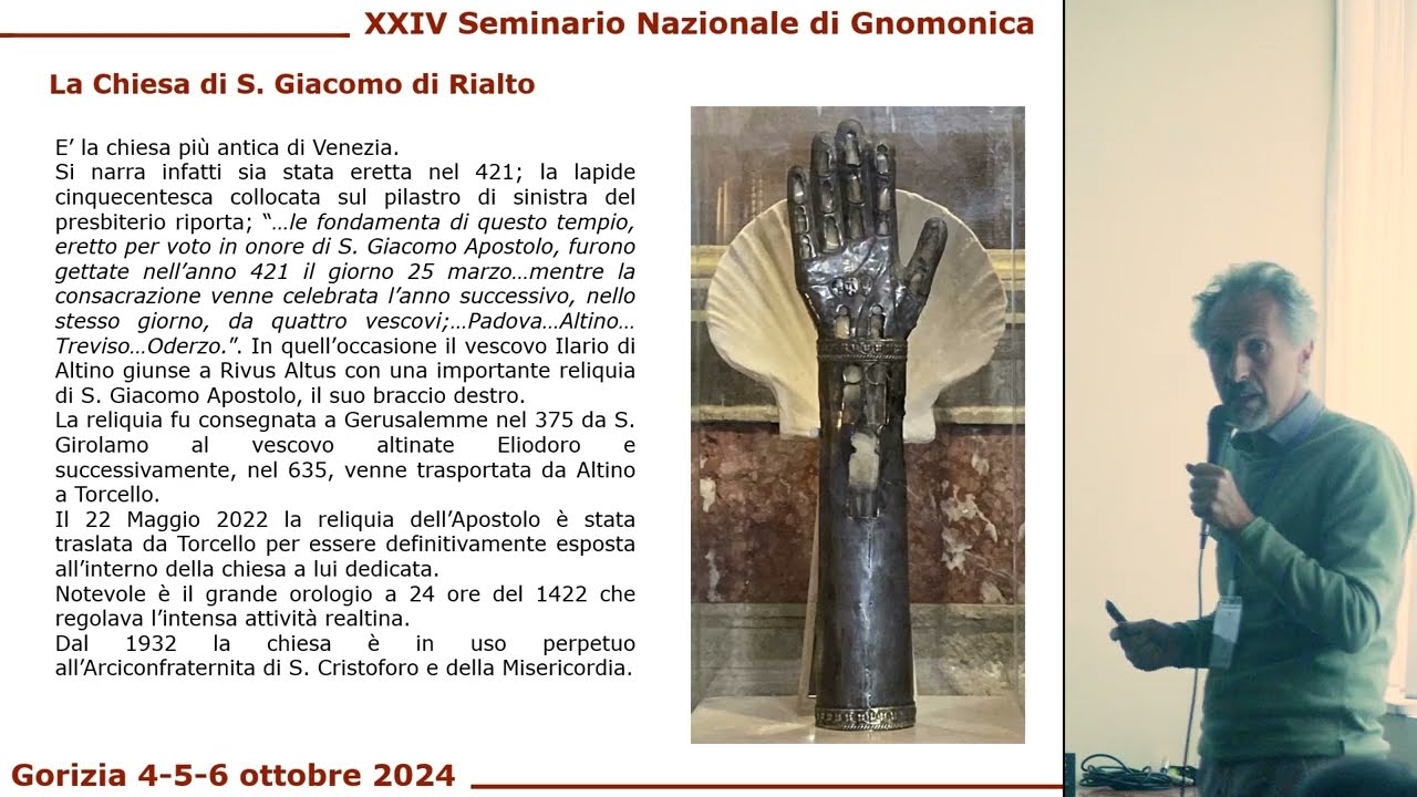 17. Restauro meridiana della chiesa di S. Giacomo di Rialto - Intervento 2024 di R. Renis e M. Rossi
