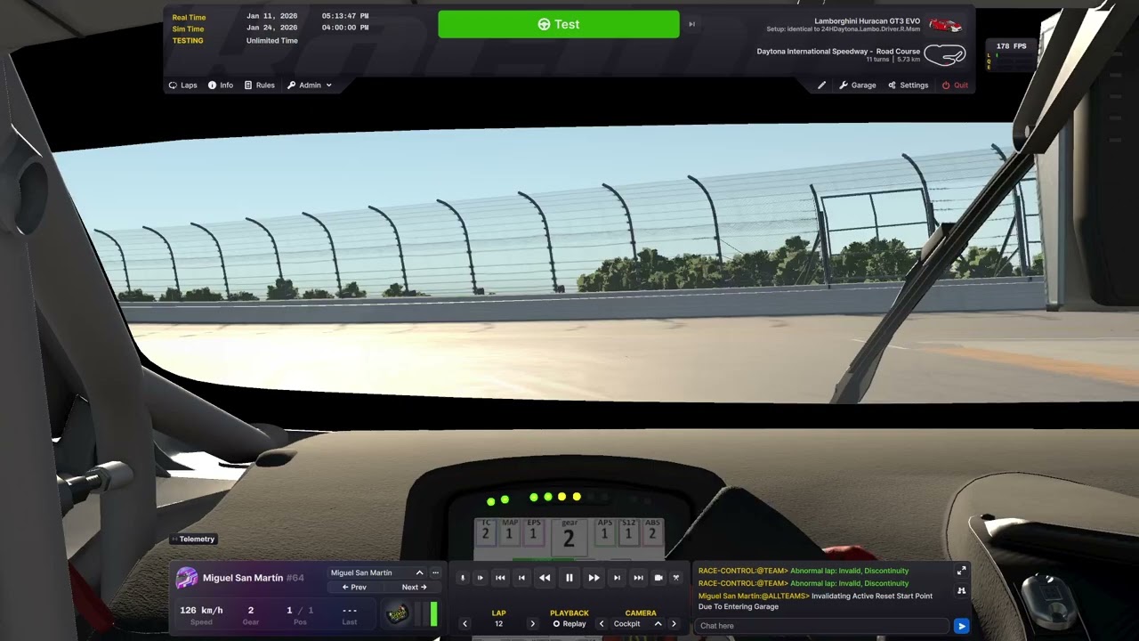 iRacing Lamborghini GT3 at Daytona24 FREE SETUP