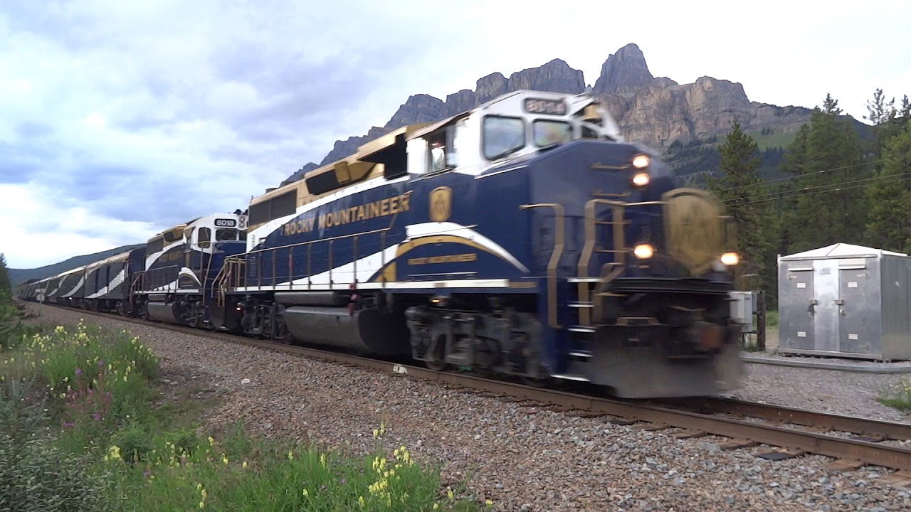 Rocky Mountaineer Mondays! RMRX 8014 East at Castle Mountain