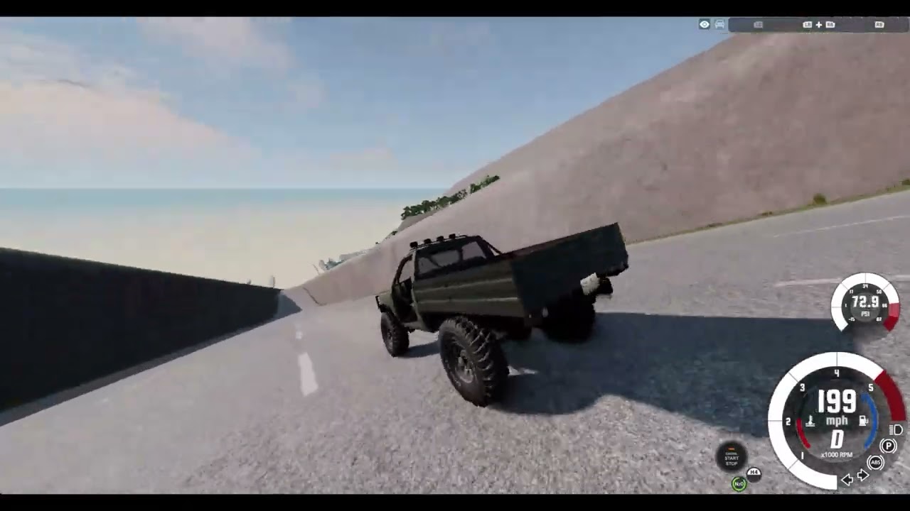 sending cars down big dips downhill