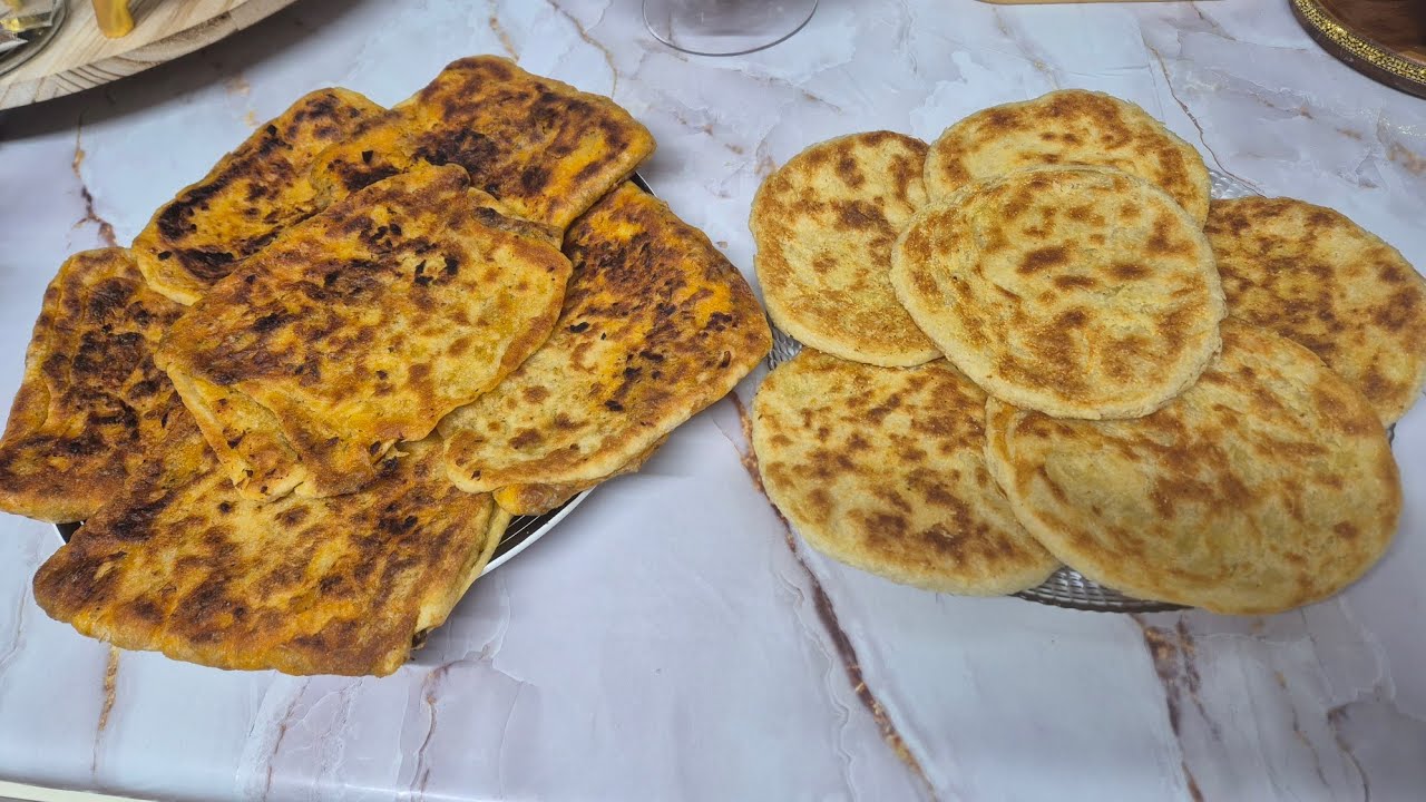 #رغايف معمرين بالشحمة والبصلة ألذ واسهل طريقة👌