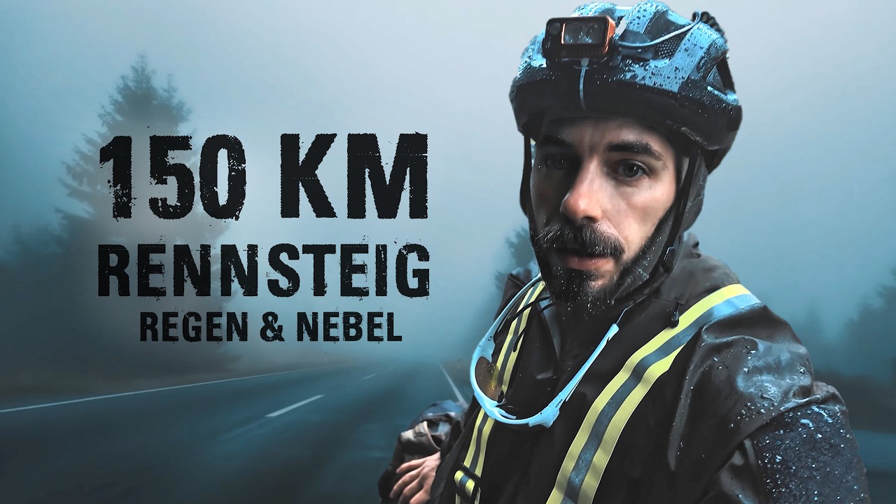 Rennsteig mit Rennrad - Schlecht Wetter Training