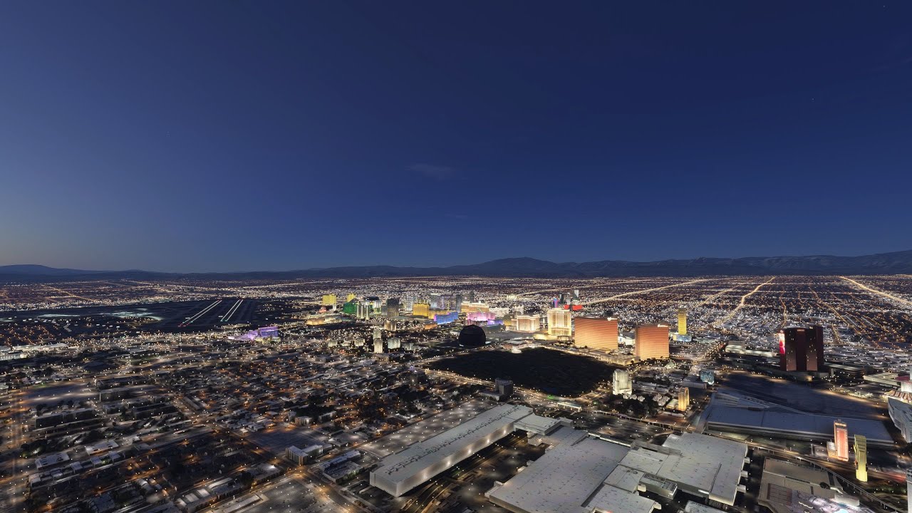 MSFS 2024 Dallas Ft Worth to Stunning Las Vegas at night (KDFW) BATC 4K Inibuilds Airbus A321LR