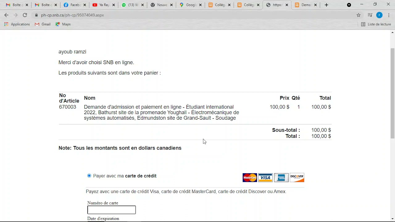 demande d'admission ccnb et demande de permis d'étude canada كيفاش تجي تقرا ف كندا طلب فيزا
