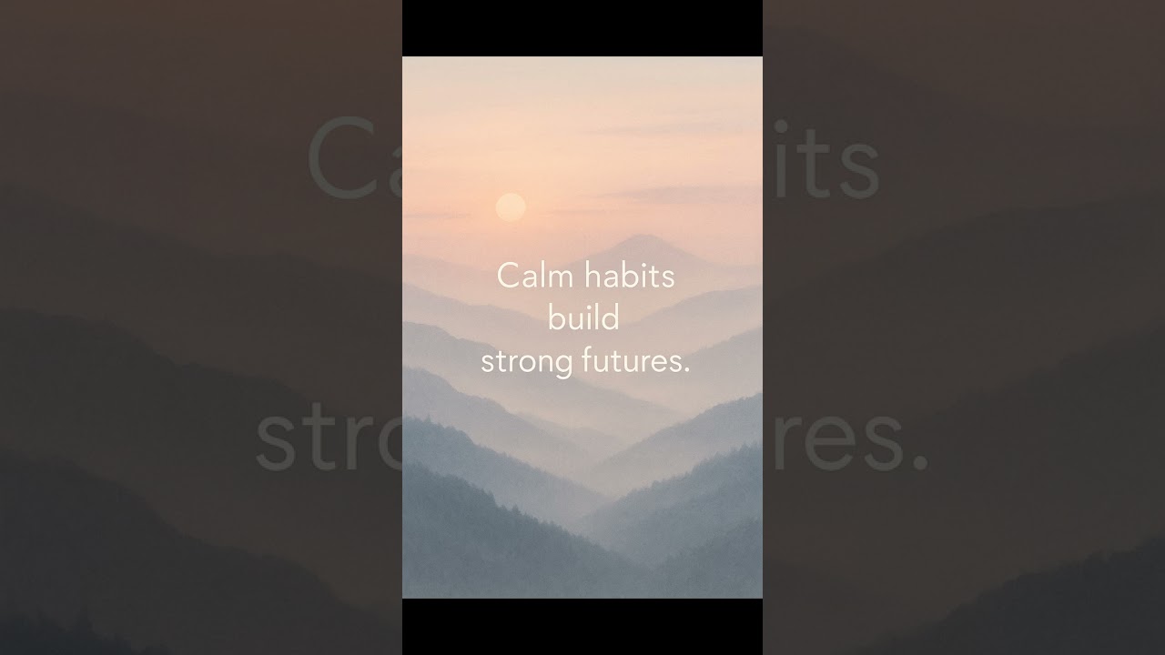 Turn pain into power: Calm habits build strong futures. ✨