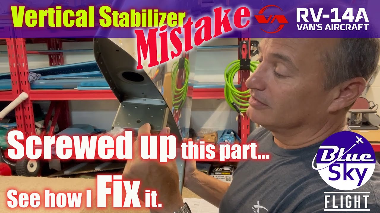 Fixing my Mistake on the #vansaircraft RV-14 Airplane Vertical Stabilizer build