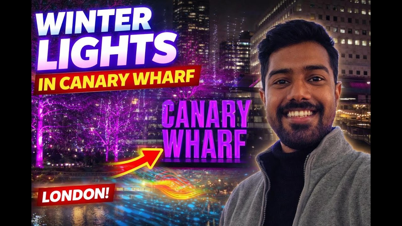 Winter Lights In Canary Wharf London
