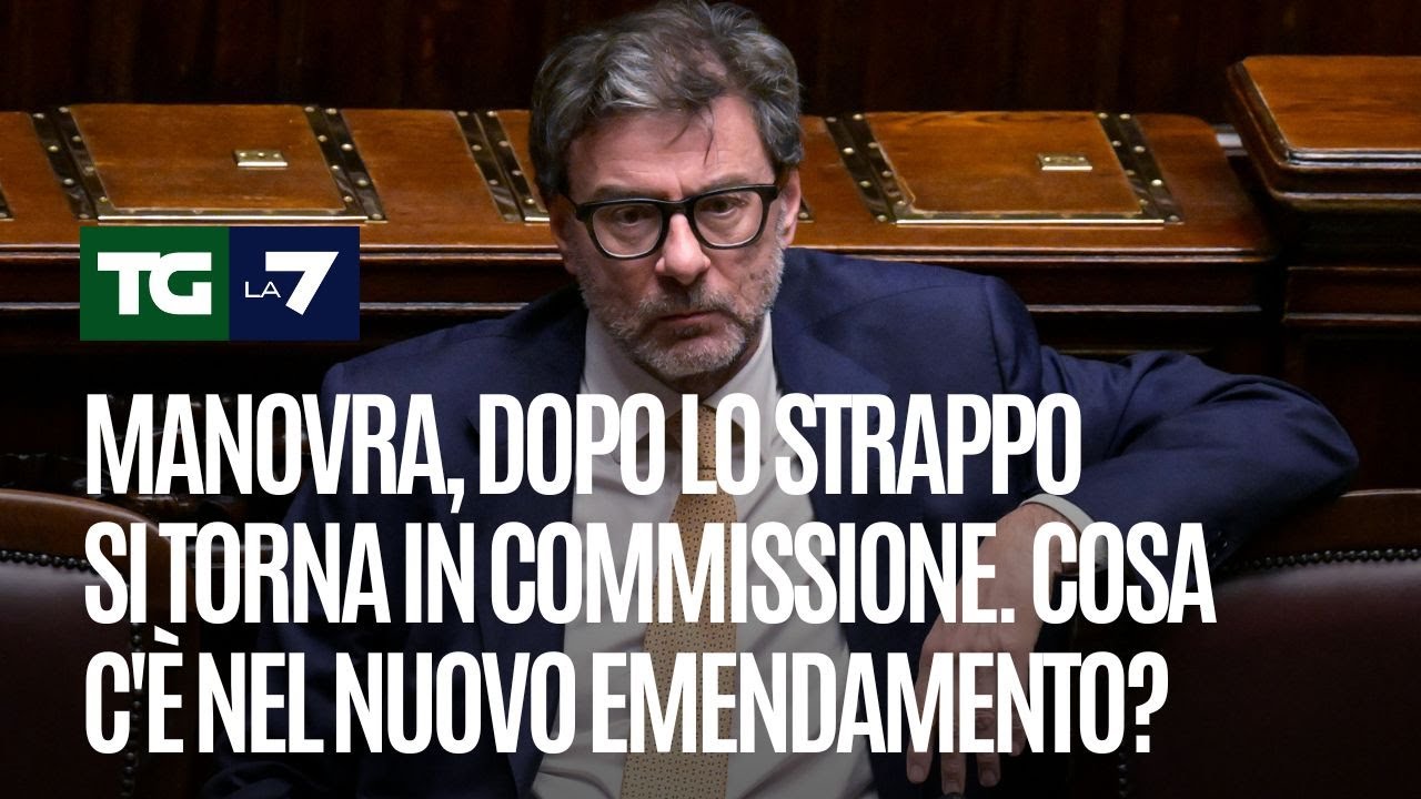 Manovra, dopo lo strappo si torna in Commissione. Cosa c'&egrave; nel nuovo emendamento?