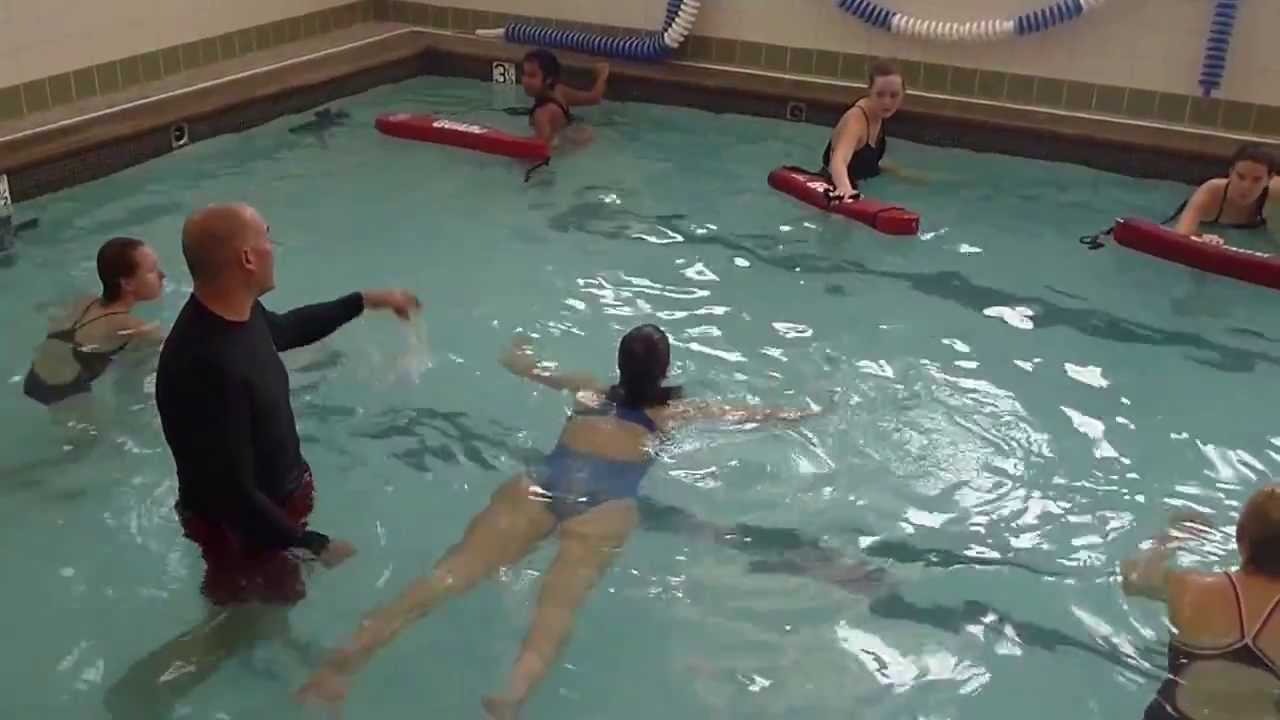 Lifeguarding Drill: Passive Victim, Face-Down, Facing the Rescuer with Towing, 1 Rescuer