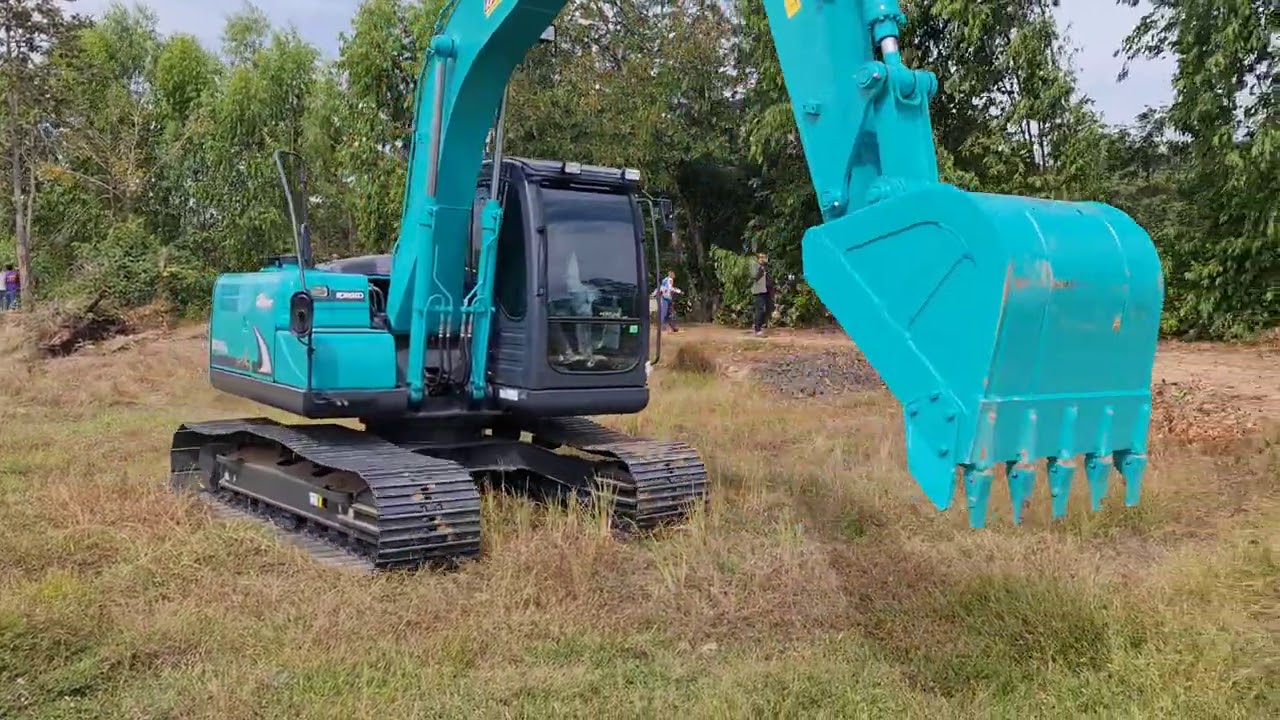 รถขุด Kobelco sk140-8 ลงงานวันแรกก็เจอดินแข็งโป๊ก Dump Truck Excavator