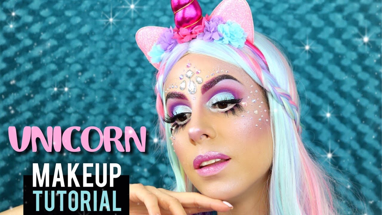🦄  MAQUILLAJE DE UNICORNIO ❤︎ UNICORN HALLOWEEN MAKEUP TUTORIAL