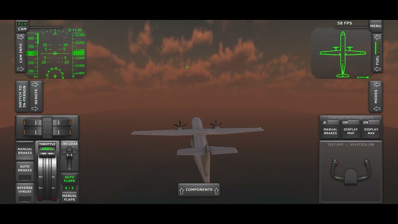 Long distance flight and landing take one 