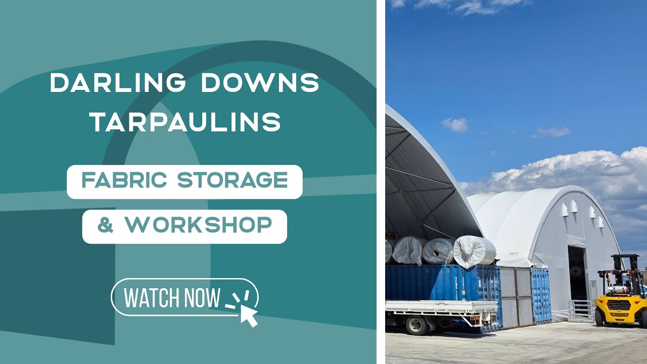 Smart Storage Solution for Darling Downs Tarpaulins – Dual shelters by Container Domes Australia