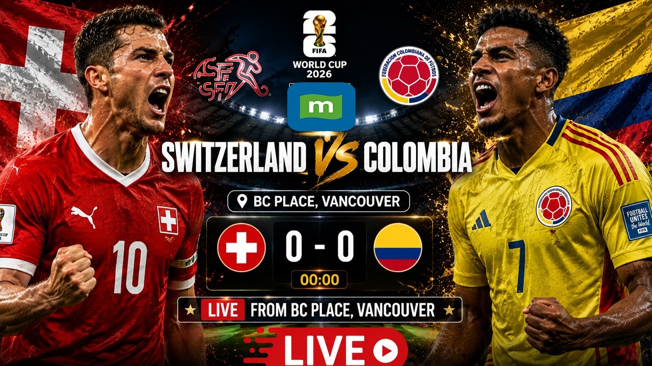 🔴 Switzerland vs Colombia LIVE Football: FIFA World Cup 2026 Round of 16 | SUI v COL LIVE Football