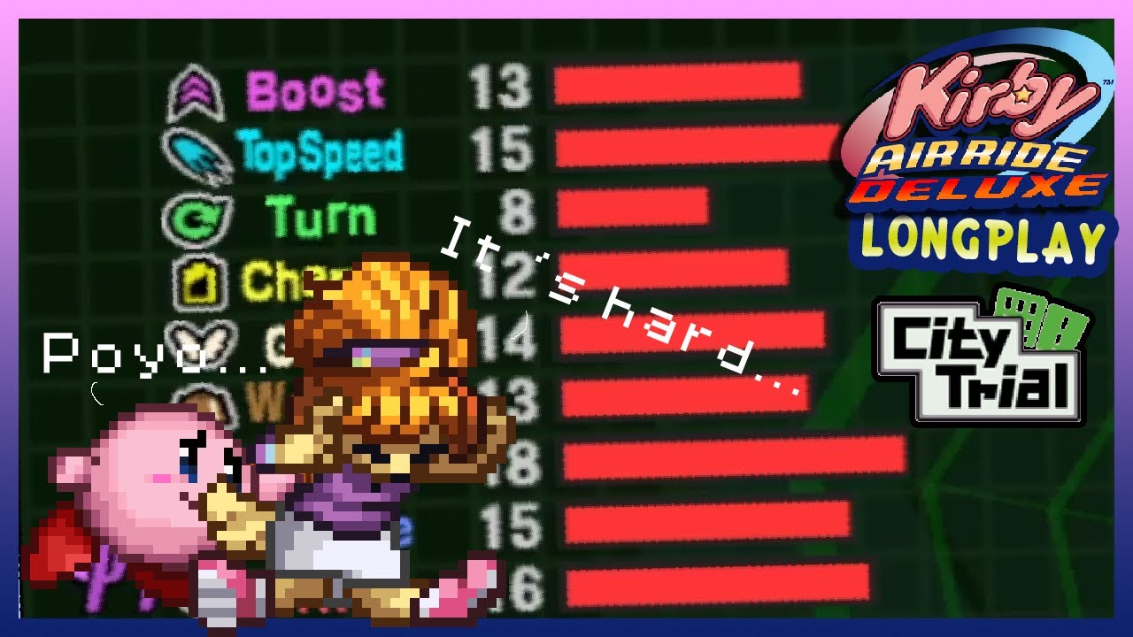 Kirby Air Ride DX - City Trial Max Stats Best Attempts  - (124/160 PB)