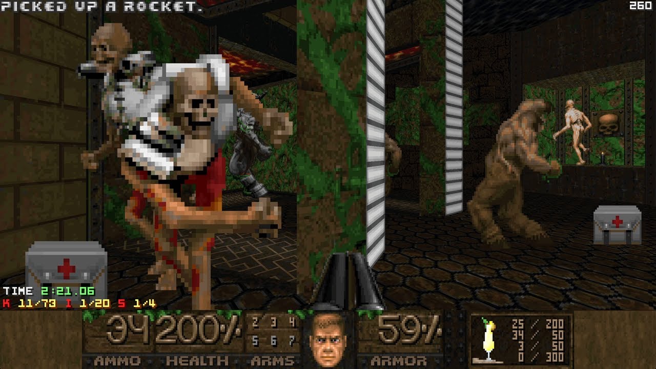 Doom 2 - Pina Colada 2 (Map 25: Thistle Bush): UV-Max (Map Author: eater29)