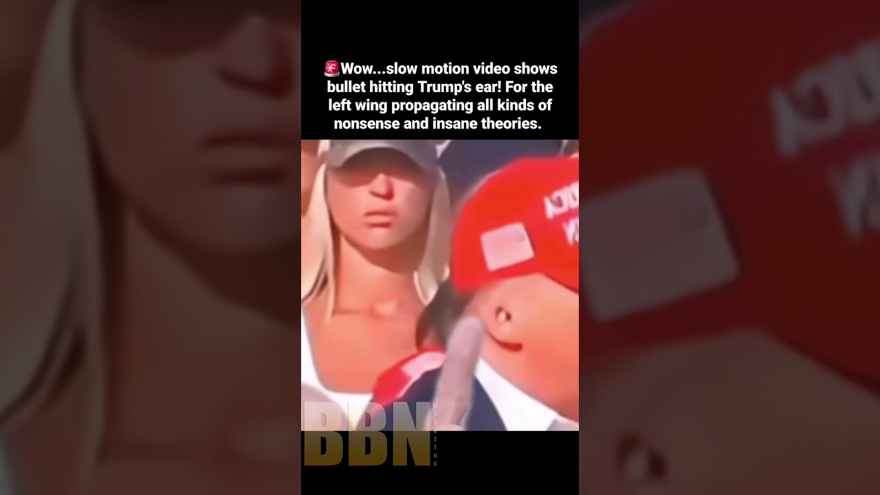 Slow motion of the shot that went through Trump ear