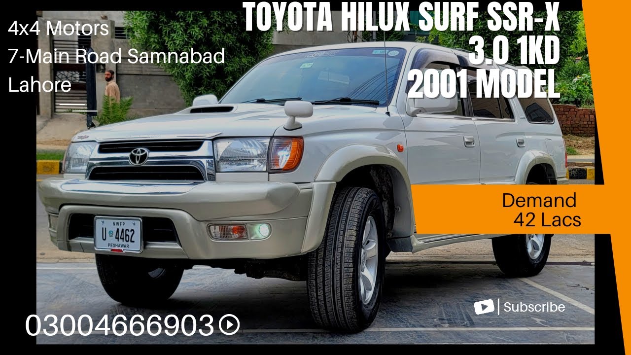 Toyota Hilux Surf SSR-X 3.0 1KD 2001 Model |Detailed Video Review| 03004666903 4x4 Motors