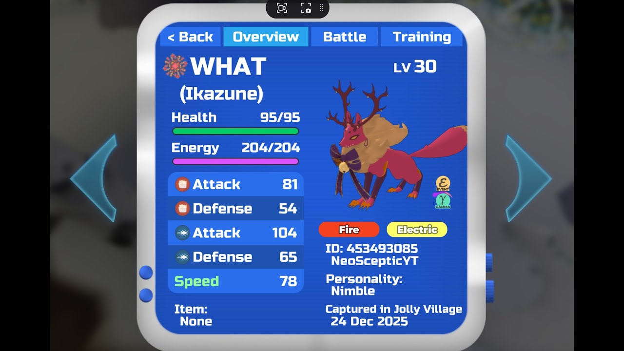 Gamma Xmas Ikazune Find in Loomian Legacy!