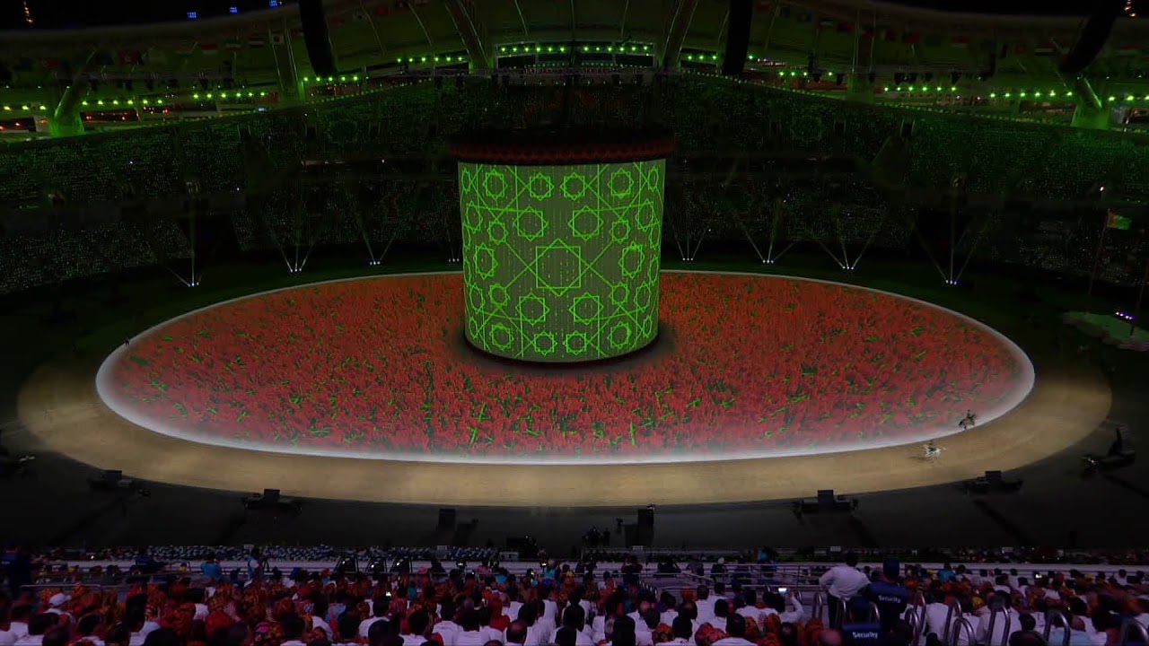 Ashgabat 2017 Opening Ceremony Horse Acrobatics