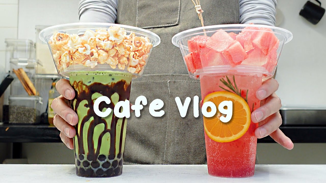 ✨오늘의 특별한 컵 감성 카페 브이로그🍵지치고 힘들 땐 음료 ASMR로 힐링해요 카페브이로그 Cafe Vlog ASMR Tasty Coffee