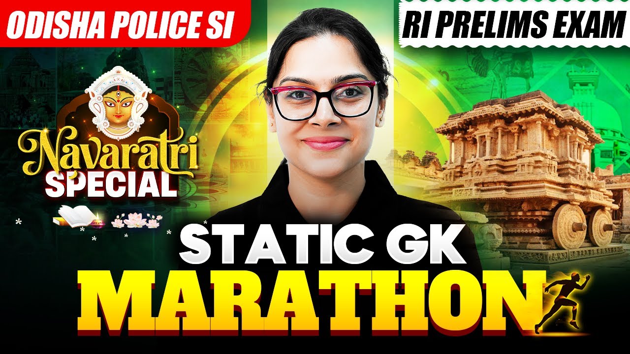 Odisha SI, RI ARI AMIN 2025 | Static GK Marathon Class By Sai Mam