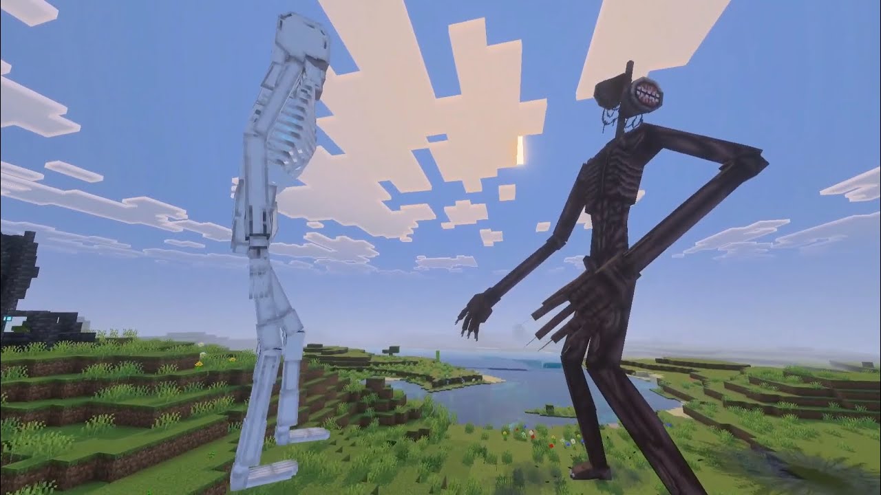 Kranios vs The Art of Trevor Henderson Addon in Minecraft Bedrock