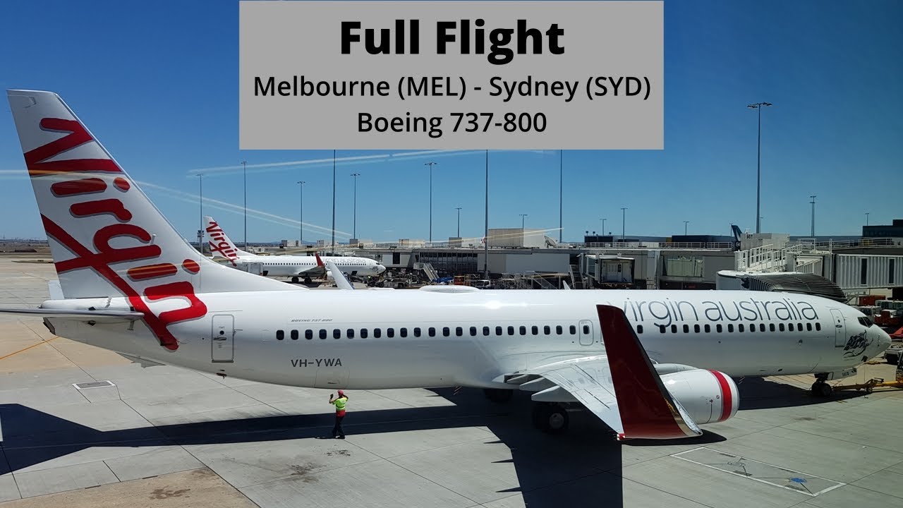 Full Flight / Melbourne to Sydney / Boeing 737-800 / Virgin Australia / 4k