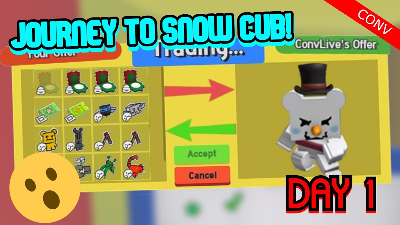 🐻Journey to SNOW CUB! BEE SWARM TRADING MONTAGE!(1)❄️OP FLIPS! 4 SIGNS! | Bee Swarm Simulator Trade