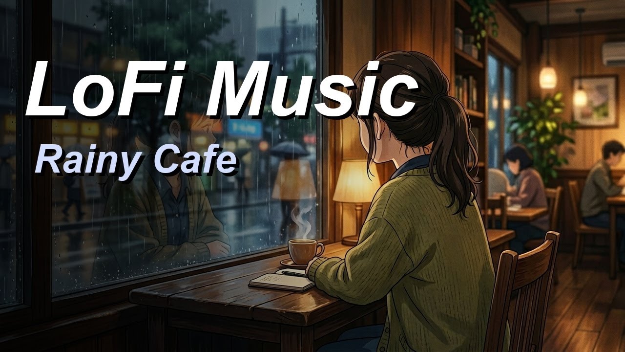 Rain On The Window Seat ☕ 1 Hour LoFi Chill Mix | Rainy Cafe Ambience to Study & Relax