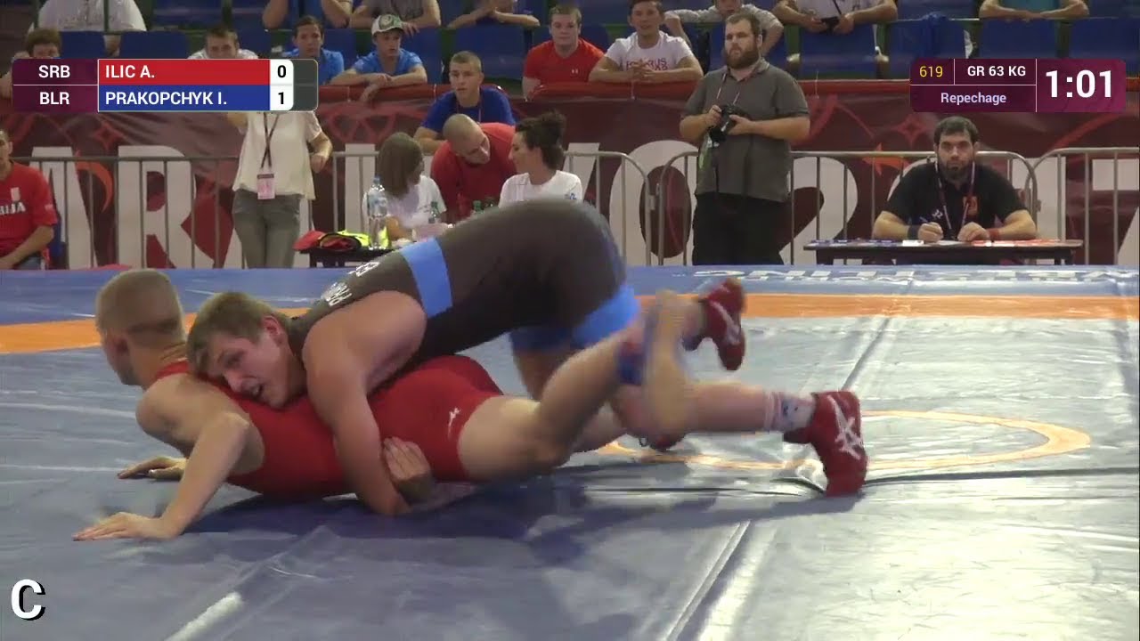 Repechage GR - 63 kg: I. PRAKOPCHYK (BLR) df. A. ILIC (SRB) by VPO, 5-0