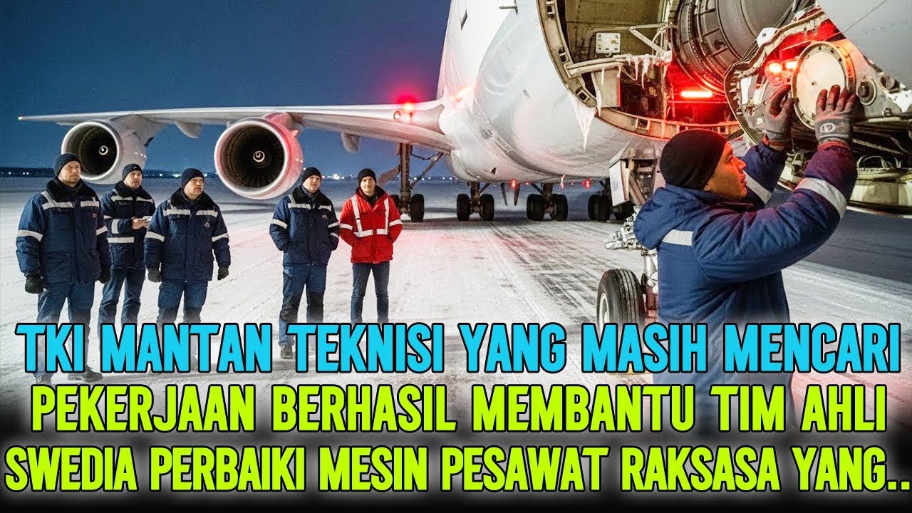 KISAH NYATA‼️TKI PENGANGGURAN BERHASIL PERBAIKI MESIN PESAWAT KARGO YANG RUSAK DI SWEDIA