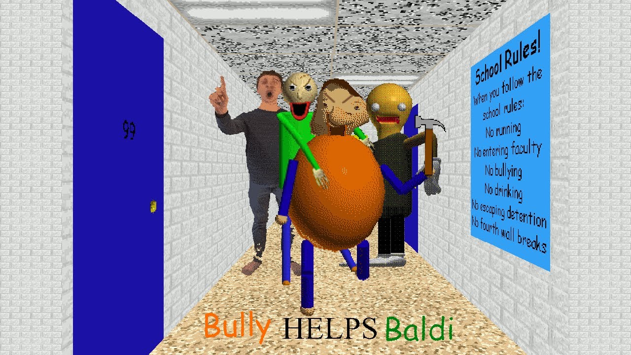 Baldi's Basics Mod Gameplay | Bully Helps Baldi
