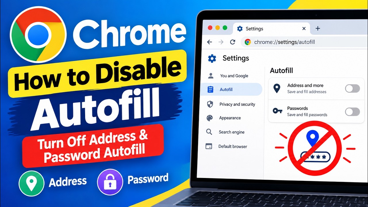 Как отключить автозаполнение в Chrome (выключение автозаполнения адресов и паролей)
