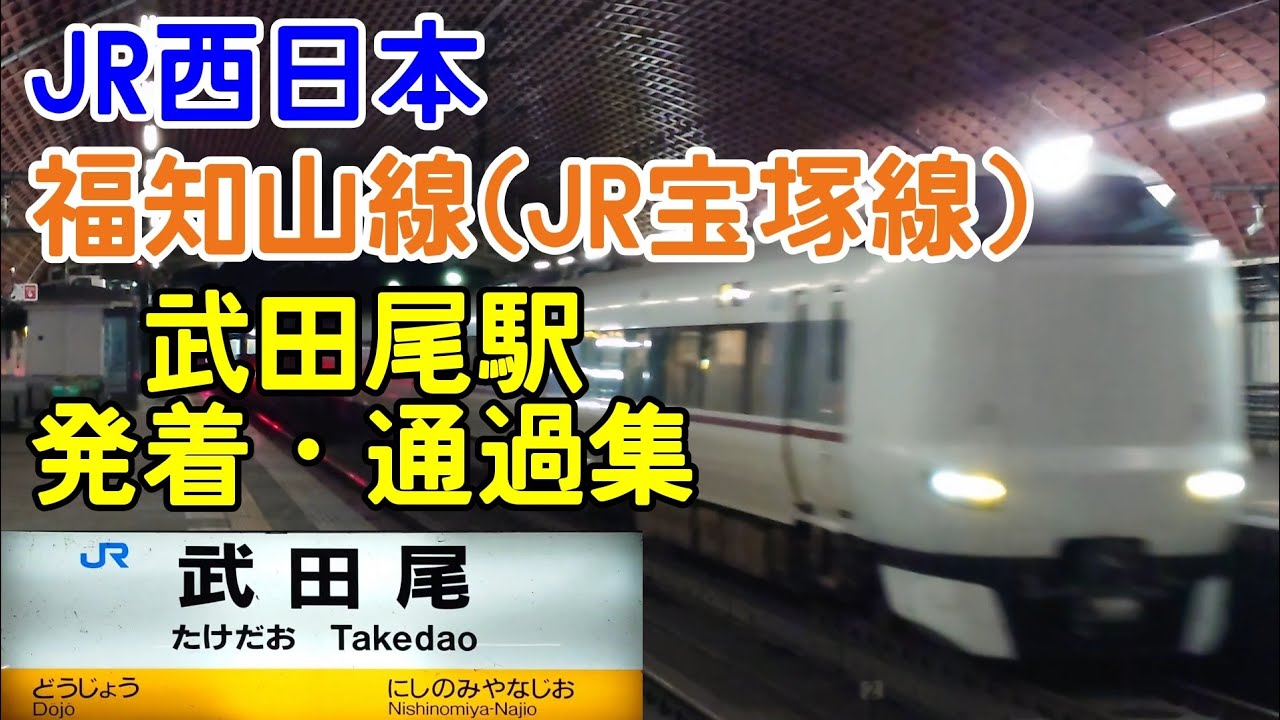 【夜の秘境駅】福知山線 JR宝塚線 JR西日本 武田尾駅 発着・通過集