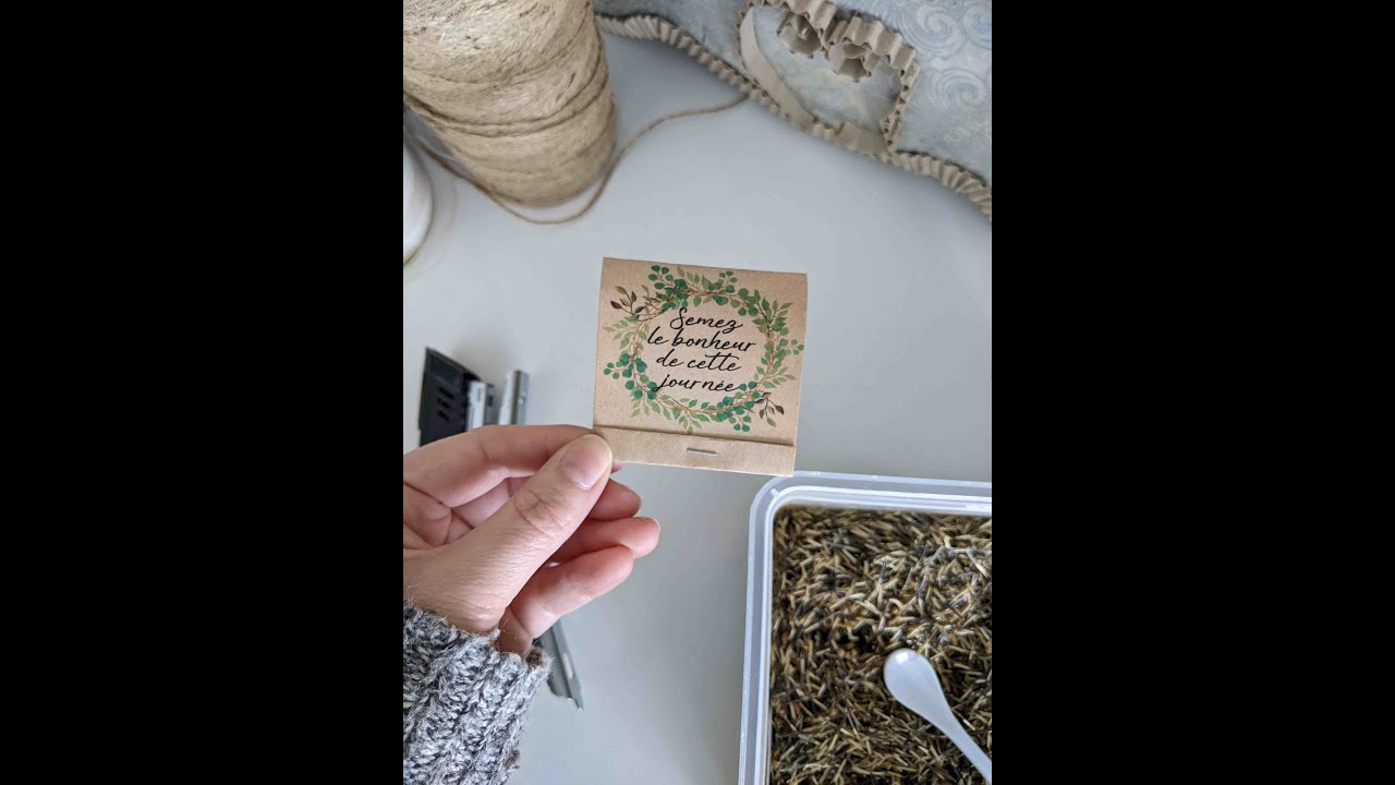 KIT - Créez votre sachet de graines de fleurs pour vos Cadeaux d'invités de Mariage -