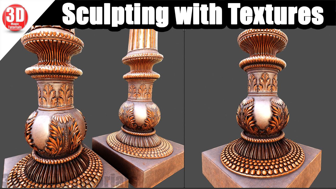 Sculpting with Textures in Blender Tutorial