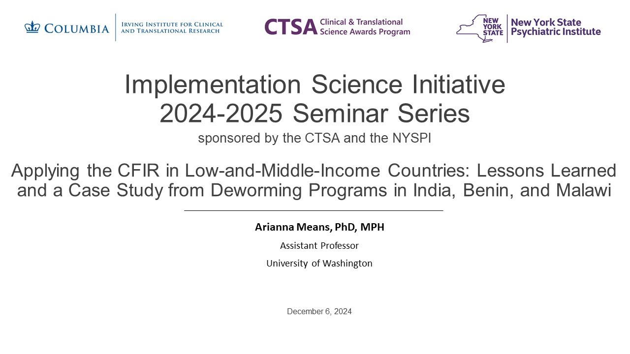Applying the CFIR in Low-and-Middle-Income Countries: Lessons Learned and a Case Study